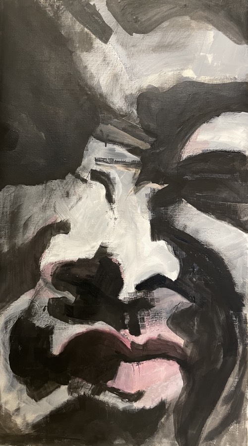 Self-portrait - 400x500 - Canvas, Acrylic Paint, Pen