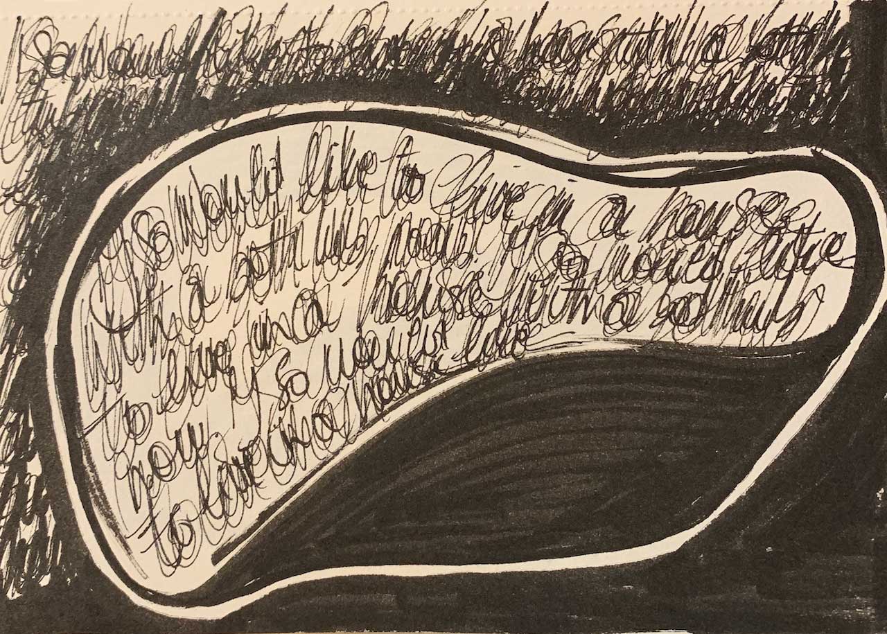 Bathtub - Paper, Ink, Pen, Watercolor