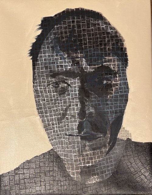 Self-portrait - 400x500 - Canvas, Acrylic Paint, Pen